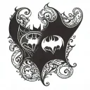 Batman logo dark tattoo design idea