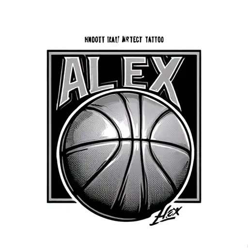 "Alex" Basketball tattoo design idea