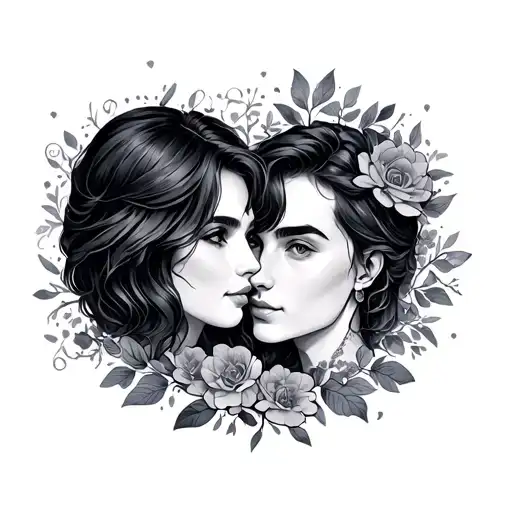 You, me, together forever tattoo design idea