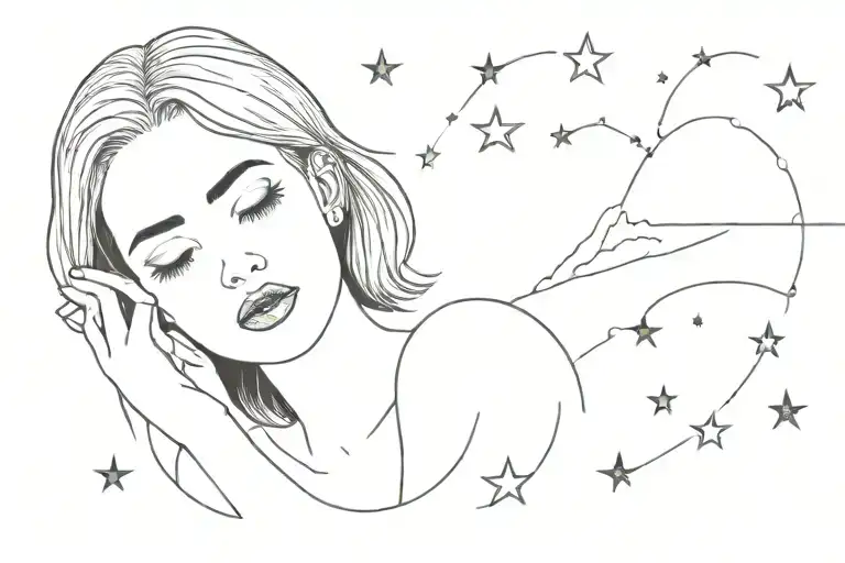 place the pennies on my eyes , I'll sleep with the stars tonight tattoo design idea