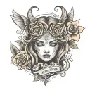 It's better to be alone than with just anyone, the one who is afraid of loneliness is wrong, I'm not alone while my eyes are seeing double tattoo design idea