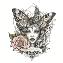 It's better to be alone than with just anyone, the one who is afraid of loneliness is wrong, I'm not alone while my eyes are seeing double tattoo design idea