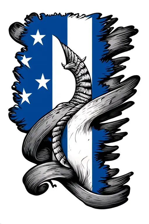 chile with Honduras flag inside tattoo design idea