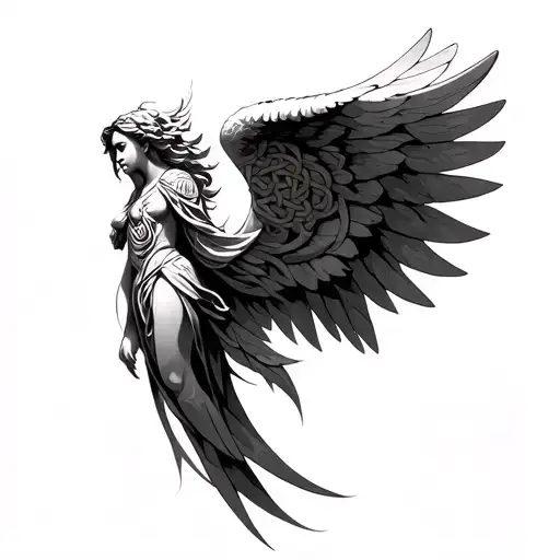 Celtic Angel tattoo design idea