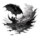 “No one can pass through the storm without leaving a trace tattoo design idea