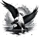 “No one can pass through the storm without leaving a trace tattoo design idea