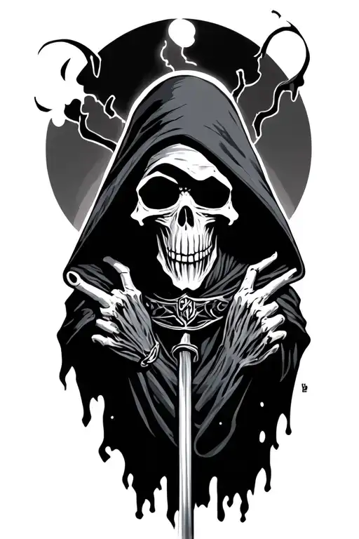 grim reaper tattoo design idea
