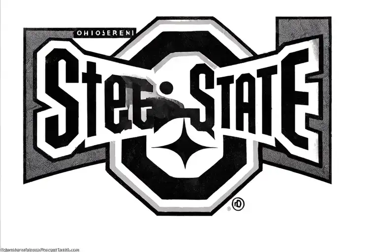 steelers ohio state outline tattoo design idea