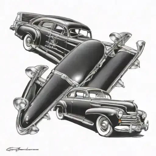 1946-47 Hudson Commodore Eight Club Coupe tattoo design idea