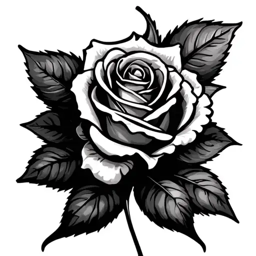Rose And Cancer Ribbon tattoo design idea