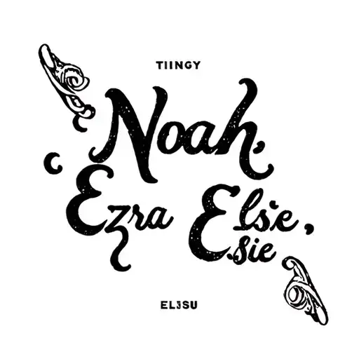 "Noah Ezra Elsie " "Noah Ezra Elsie " nautical tattoo design idea