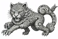 aztec jaguar warrior tattoo design idea