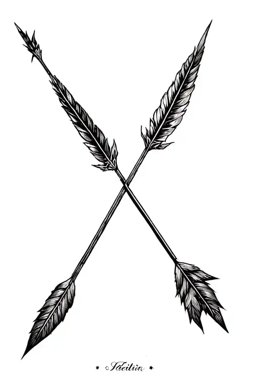 indian arrow tattoo design idea