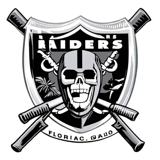 raiders logo with Florida themes tattoo design idea