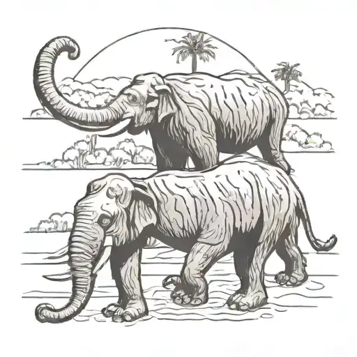 The La Brea Tar Pits in Los Angeles are the site of millions of fossils from the ice age. Woolly mammoths, giant sloths, tattoo design idea
