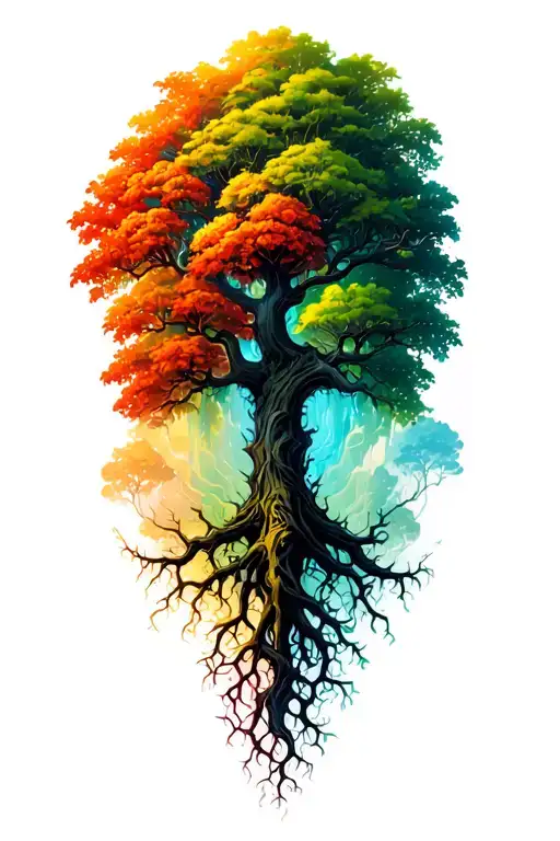 poison tree growing tattoo design idea
