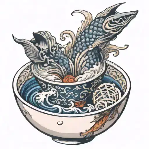 bowl of soup tattoo design idea