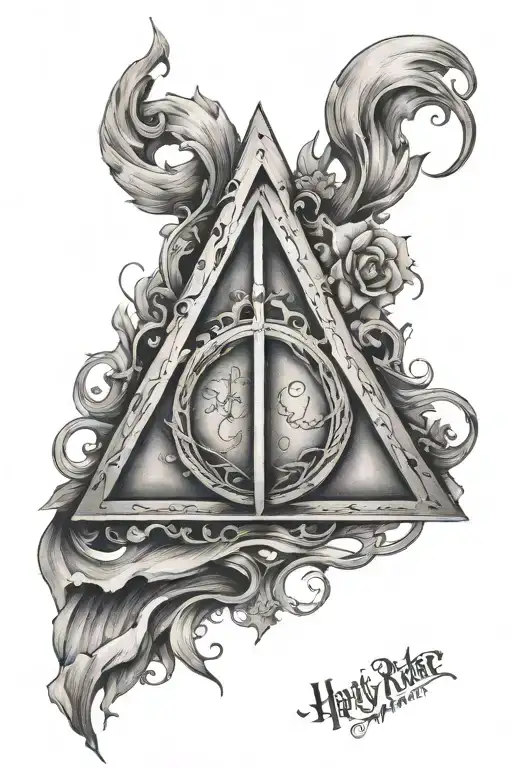 Harry Potter Deathly Hallows tattoo design idea