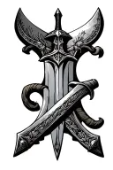 viking sword tattoo design idea