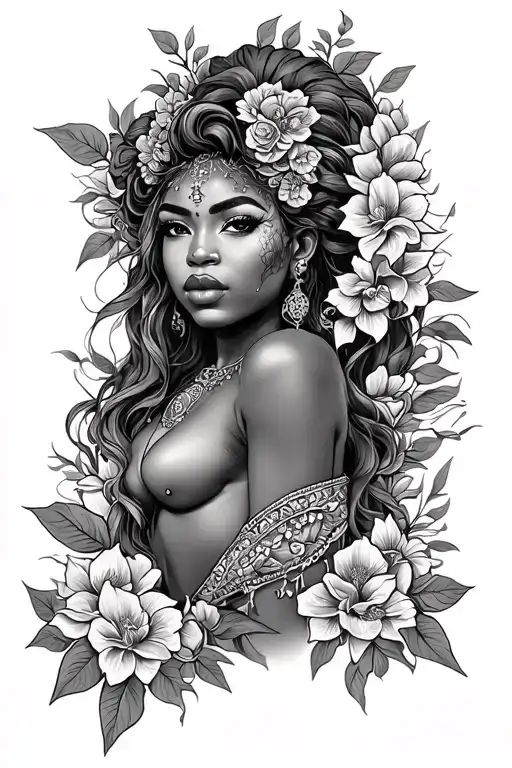 Oshun tattoo design idea