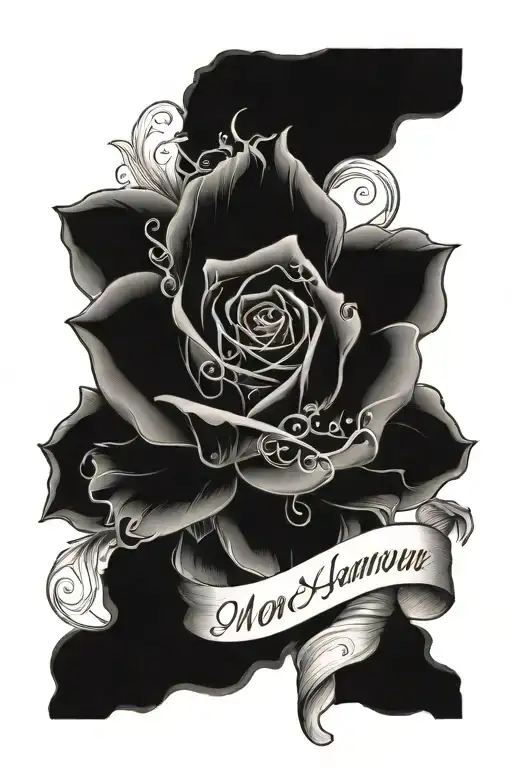 my sons name Mon'Amour Lanvin tattoo design idea