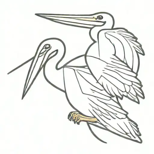 pelican tattoo design idea