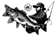 Fishing tattoo design idea