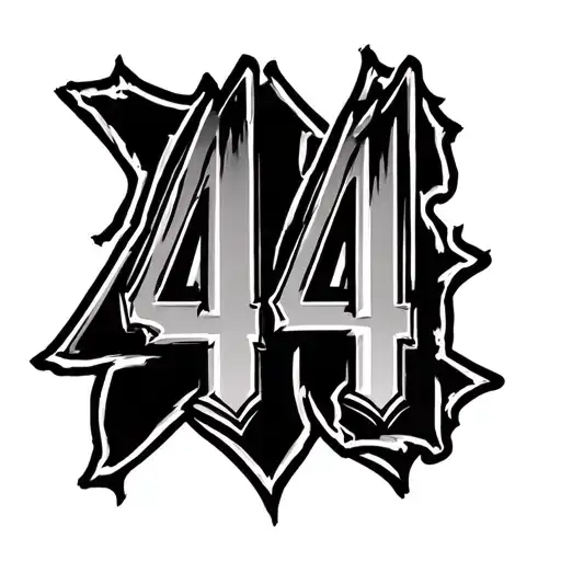 "444" 444 tattoo design idea