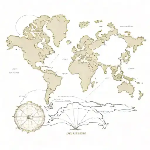 I want a tattoo of the world map on the upper male chest. I want the map to be centered around the Hawaiian Islands, wit tattoo design idea