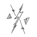 grateful dead 13 point lightning bolt 2 arrows tattoo design idea