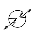grateful dead 13 point lightning bolt 2 arrows tattoo design idea
