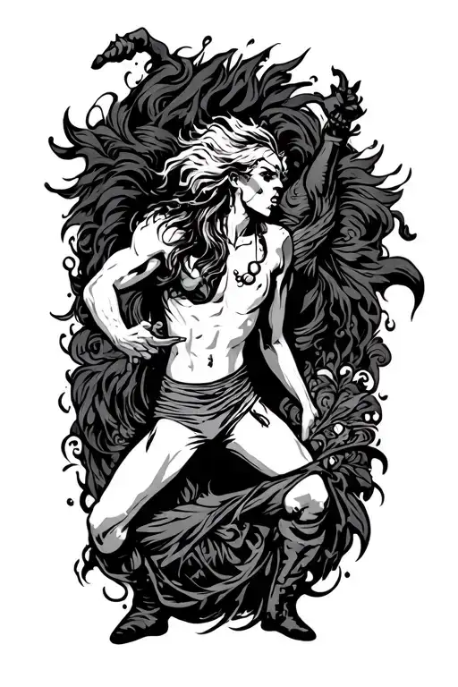 we will dance again nova festival scene tattoo design idea