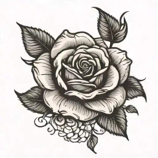 the rose that grew from concrete tattoo design idea