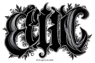 childs name - Eia, date of birth - 04.02.2022 tattoo design idea