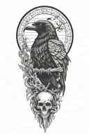 Raven Grim Reaper tattoo design idea
