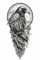 Raven Grim Reaper tattoo design idea
