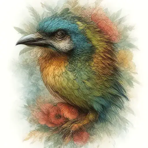 Guatemala Quetzal posing tattoo design idea