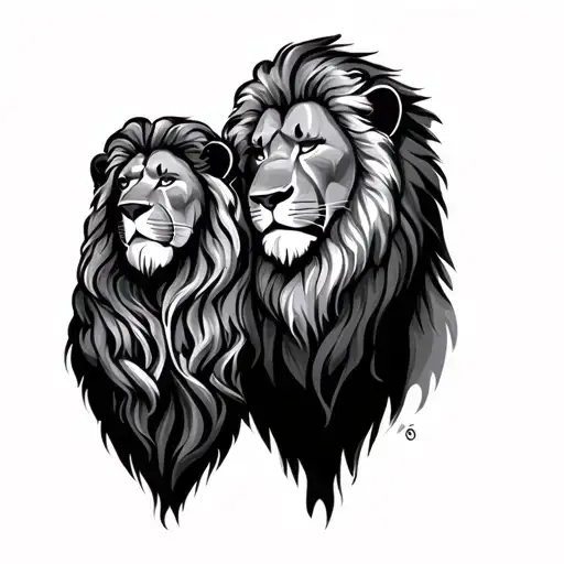couples matching tattoo mufasa tattoo design idea