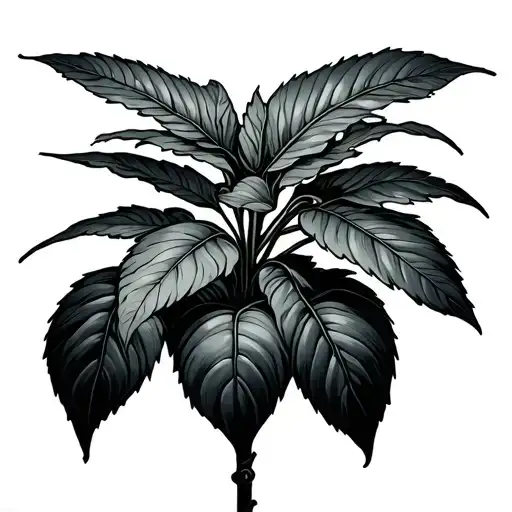danger with plants growing tattoo design idea