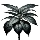 danger with plants growing tattoo design idea