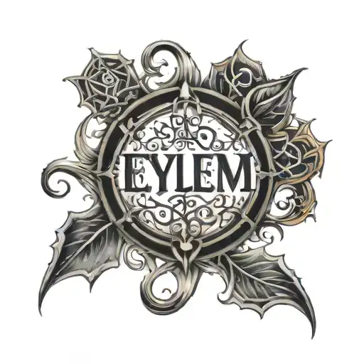 Write the name Eylem in Gothic letters on the outside of your arm like a professional tattoo artist would do. tattoo design idea