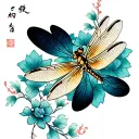 dragonfly hovering tattoo design idea
