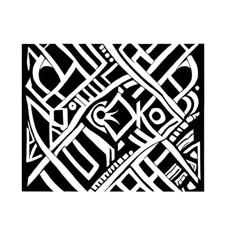 Polynesian tribal patterns tattoo design idea