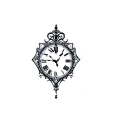heart clock tattoo design idea