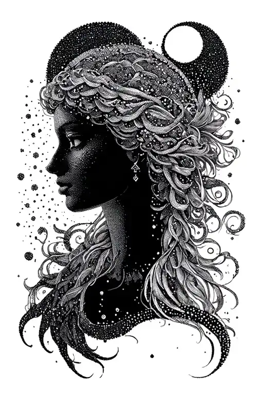 Gemini zodiac sign tattoo design idea