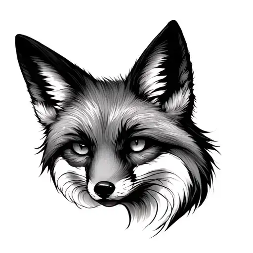 fox eyes tattoo design idea