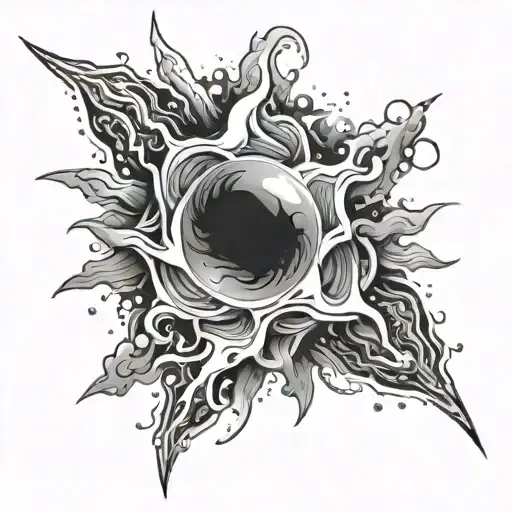 supernova blown tattoo design idea
