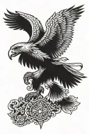 Mexican eagle tattoo design idea