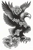 Mexican eagle tattoo design idea