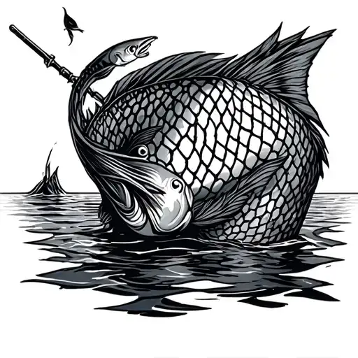 Fishing Net tattoo design idea